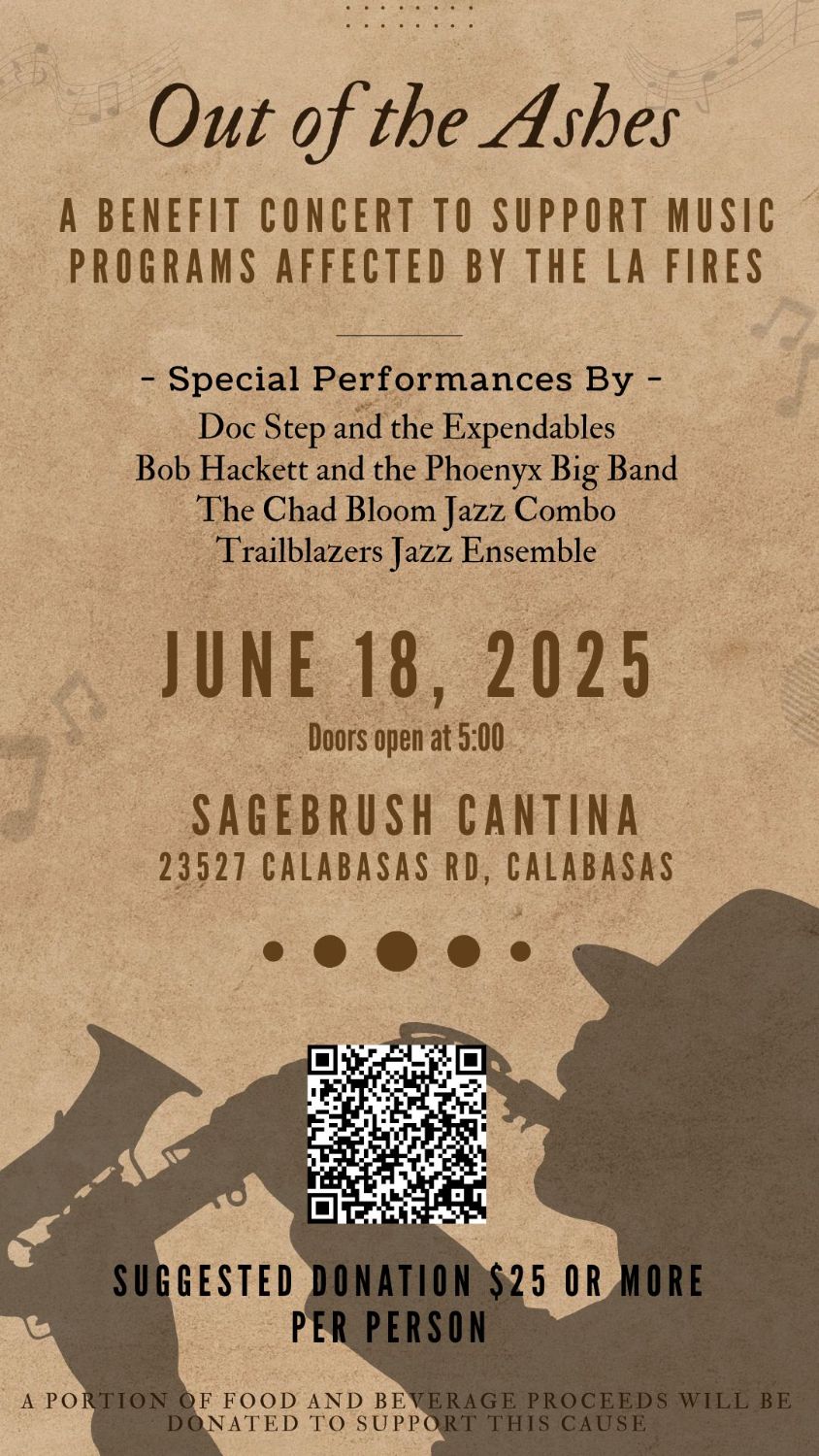 Out of the Ashes Benefit Concert to Support Pasadena Music Programs Impacted by LA Fires