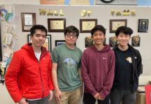 SPUSD Snapshot | SPHS Students Excel at Regional and National History Day Competitions PHOTO: Oliver Valcorza | The South Pasadenan | SPHS students, left to right, Julian Ovalle, Youhan Liu, Luke Kwak, and Ethan Kwak celebrate History Day competition victories.