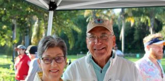 Annual Golf Tournament South Pasadena | Support the 2027 Rose Parade Float Build PHOTO: Paige Reynolds | The South Pasadenan | Lin Vlacich and SPTOR Golf Tournament Chair, Alan Vlacich.