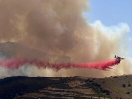 PHOTO: fire.ca.gov | The South Pasadenan | Firefighters are actively engaged in structure protection operations in the areas of Redwood Grove Court and Sequoia Avenue.