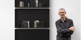 PHOTO: Alzbeta Jaresova | The South Pasadenan | Edmund de Waal, a narrow road to the deep north (portrait), 2025. Porcelain, silver, marble, Kilkenny stone, aluminum, and glass. © Edmund de Waal. Courtesy of the artist.
