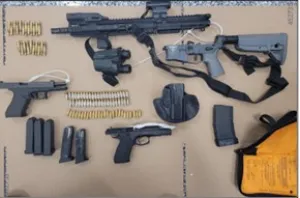 PHOTO: U.S. Border Patrol | The South Pasadenan | The firearms and ammunition were transported to a nearby Border Patrol station for processing.
