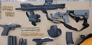 PHOTO: U.S. Border Patrol | The South Pasadenan | The firearms and ammunition were transported to a nearby Border Patrol station for processing.