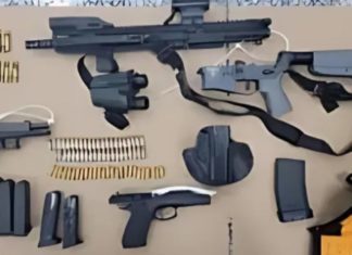 PHOTO: U.S. Border Patrol | The South Pasadenan | The firearms and ammunition were transported to a nearby Border Patrol station for processing.