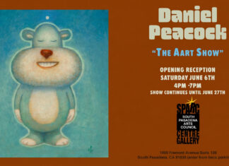 South Pasadena Arts Council | June Exhibitions Highlight Whimsical Characters & Young Patriots Graphic: SPARC | The South Pasadenan | "The Aart Show" by Daniel Peacock