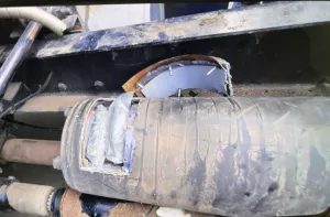 PHOTO: CBP San Diego | The South Pasadenan | In one event, CBP officers closely examined the air tanks of a tractor-trailer to discover 245 pounds of concealed cocaine