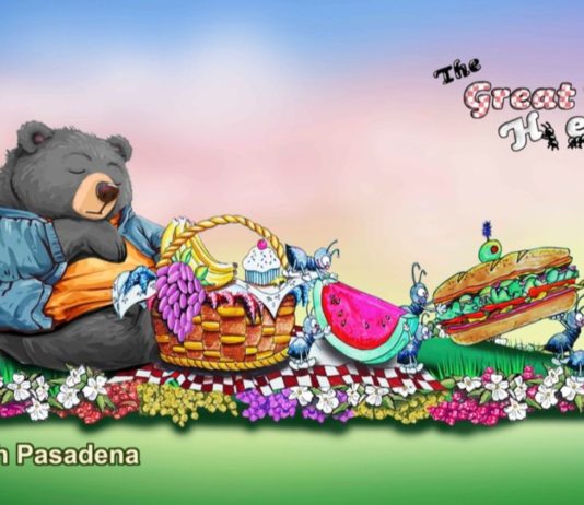 Construction Begins! “The Great Picnic Heist” South Pasadena’s 2026 Rose Parade® Float PHOTO Credit: SPTOR | The South Pasadenan | 2026 Rose Parade Float Design