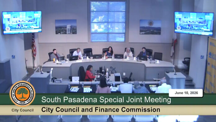 Screencap: Special Joint Meeting June 10, 2026 | The South Pasadenan