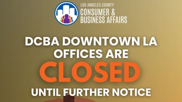 PHOTO: DCBA | The South Pasadenan | DCBA's Downtown LA Office Closed Until Further Notice