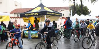 PHOTO Credit: ActiveSGV | The South Pasadenan | Mission-at-Twilight, a 5-mile open streets event for cyclists, walkers, scooters and skaters in South Pasadena, Alhambra and San Gabriel, will celebrate the summer solstice on Sunday, June 22. Food, games, and entertainment along the way will be part of the day. Of course, Gabe Sasquatch will be in the crowd