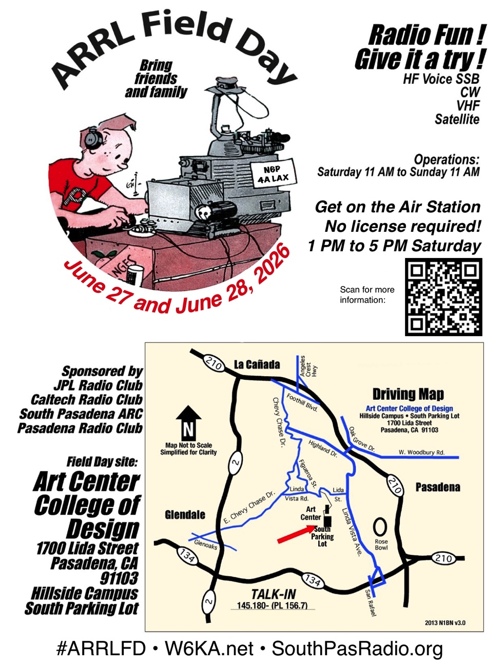 Graphic: South Pasadena Amateur Radio Club | The South Pasadenan | Local Amateur Radio Clubs to Host Field Day Event at ArtCenter College of Design