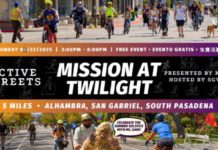 Mission at Twilight: Open Streets Event Lights Up South Pasadena, Alhambra, and San Gabriel PHOTO: South Pasadena Police Department | The South Pasadenan | Mission at Twilight: Open Streets Event Lights Up the San Gabriel Valley