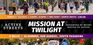 PHOTO: South Pasadena Police Department | The South Pasadenan | Mission at Twilight: Open Streets Event Lights Up the San Gabriel Valley