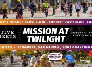 PHOTO: South Pasadena Police Department | The South Pasadenan | Mission at Twilight: Open Streets Event Lights Up the San Gabriel Valley