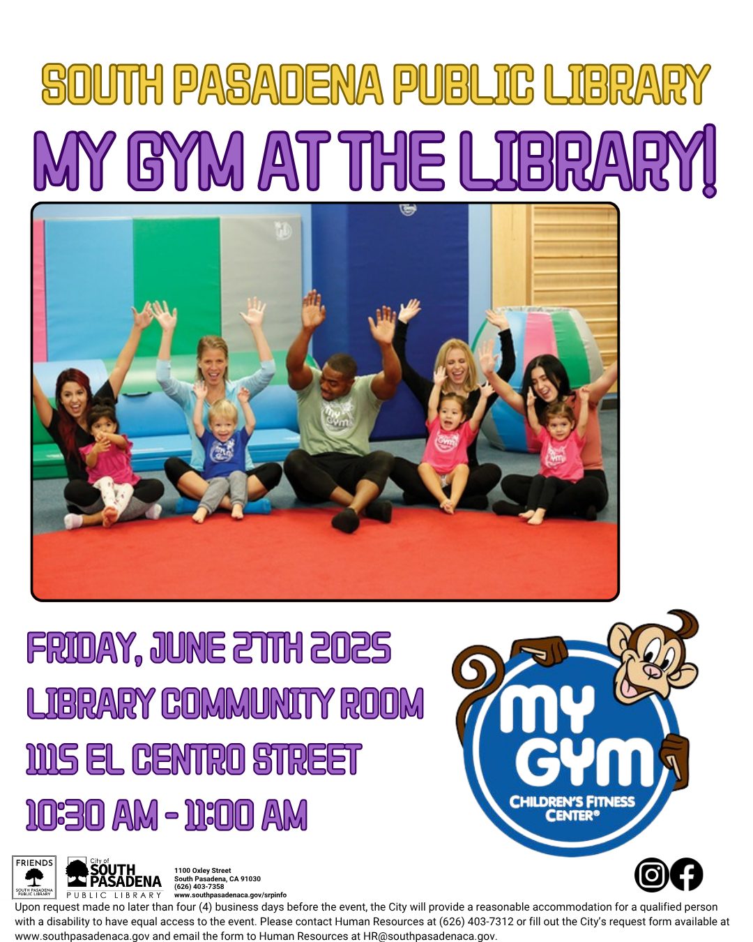 PHOTO: South Pasadena Public Library | The South Pasadenan | My Gym at the library