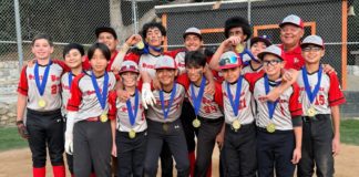 PHOTO: Little League Baseball | The South Pasadenan | The Junior champions of the South Pasadena Little League celebrate their win with a team photo, proudly wearing their medals.