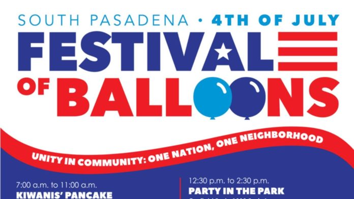 PHOTO: City of South Pasadena | The South Pasadenan | South Pasadena's Festival of Balloons Returns July 4, Celebrating "Unity in Community"