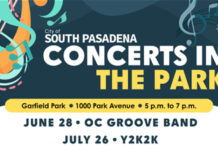 Graphic: City of South Pasadena | The South Pasadenan | Concert in the Park: OC Groove Band