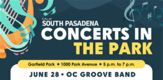 Graphic: City of South Pasadena | The South Pasadenan | Concert in the Park: OC Groove Band