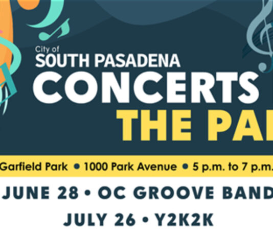 Graphic: City of South Pasadena | The South Pasadenan | Concert in the Park: OC Groove Band