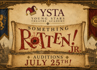 Auditions Now Open: Join the Cast of YSTA’s Something Rotten! Jr. this Fall Graphic: YSTA | The South Pasadenan | Audition for YSTA’s Upcoming Production of Something Rotten! Jr.