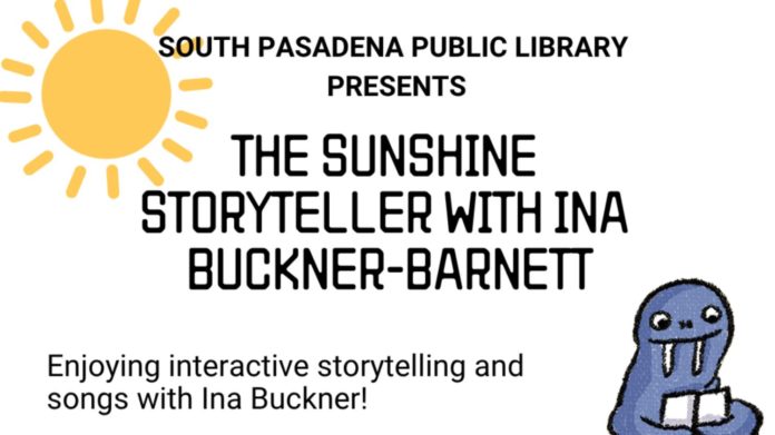 Photo: SPPL | The South Pasadenan | Sunshine Storyteller Ina Buckner-Barnette to Perform at South Pasadena Public Library