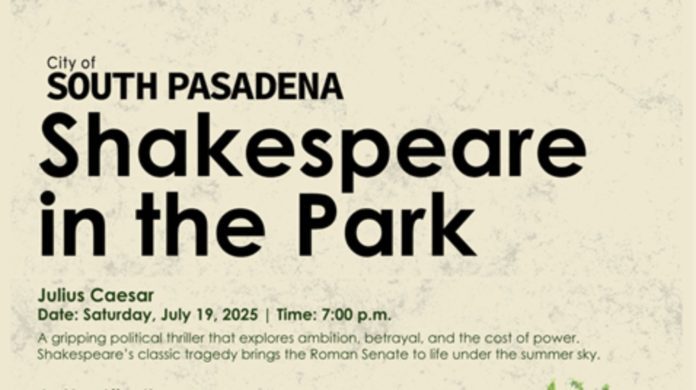 PHOTO: SPPL | The South Pasadenan | Shakespeare in the Park