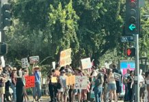 ‘Good Trouble Lives On’ in Highland Park, an organ of the LA LatinX Community PHOTO: Elaine S. Lee | The South Pasadenan | “Good Trouble Lives On” protest