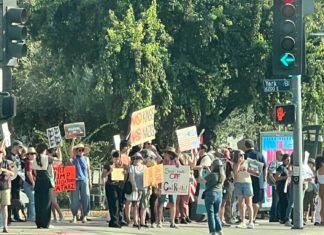 PHOTO: Elaine S. Lee | The South Pasadenan | “Good Trouble Lives On” protest