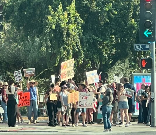 PHOTO: Elaine S. Lee | The South Pasadenan | “Good Trouble Lives On” protest