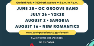 Graphic: City of South Pasadena | The South Pasadenan | 2026 Concerts in the Park