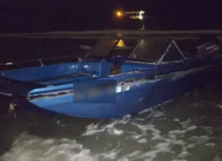 San Diego Border Patrol | Four Arrested in High-Seas Smuggling Attempt Near La Jolla PHOTO: San Diego Sector U.S. Border Patrol | The South Pasadenan | Boat seized by Border Patrol in smuggling attempt.