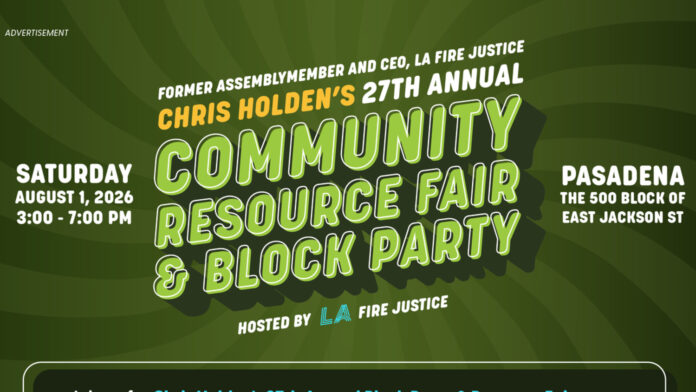 Graphic: LA Fire Justice | The South Pasadenan | Annual Block Party Returns to Pasadena with R&B Star Jon B and Eaton Fire Recovery Focus