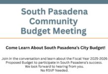 ATTN: South Pasadena Residents – Important Community Budget Meeting on August 6 | Public Encouraged to Attend PHOTO: City of South Pasadena Finance Department | The South Pasadenan | Community Budget Meeting