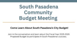PHOTO: City of South Pasadena Finance Department | The South Pasadenan | Community Budget Meeting