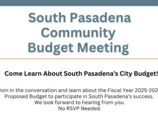 PHOTO: City of South Pasadena Finance Department | The South Pasadenan | Community Budget Meeting