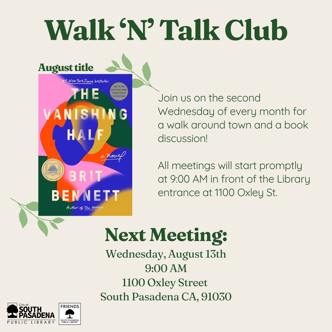 | The South Pasadenan | South Pasadena News PHOTO: South Pasadena Public Library | The South Pasadenan | August 2025 Events