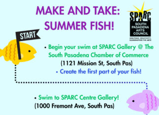 Dive Into Creativity: Experience the South Pasadena Crawl Summer Fish Make & Take Event Graphic: SPARC | The South Pasadenan | Make and Take: Summer Fish