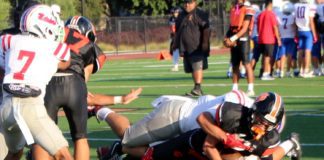 Photos by Henk Friezer | The South Pasadenan | South Pasadena High held a scrimmage last Friday night against San Gabriel in preparation to its season opener against visiting El Segundo. Non-league action gets underway on Friday, August 22, at 7 p.m.