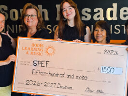 PHOTO: Hodis Learning and Music | The South Pasadenan | Hodis Learning & Music Donates $1,500 to SPEF