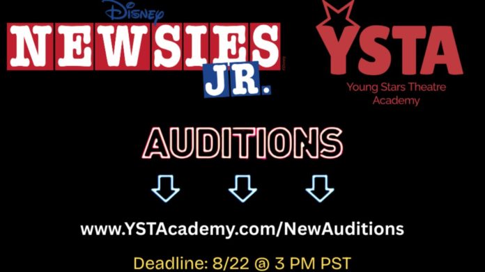 PHOTO: Young Stars Theatre Academy | The South Pasadenan | Newsies Jr. Auditions Reopened