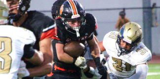 Photo by Henk Friezer | The South Pasadenan | South Pasadena High opened its 2025 football season Thursday night against visiting El Segundo in non-league action. On Friday, August 29, the Tigers face Arcadia on the road.