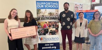 PHOTO: Hodis Learning & Music | The South Pasadenan | $1,500 Donation to PEF