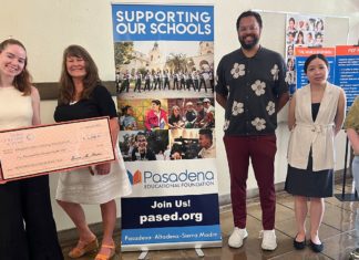 Hodis Learning & Music Donates $1,500 to Pasadena Educational Foundation PHOTO: Hodis Learning & Music | The South Pasadenan | $1,500 Donation to PEF