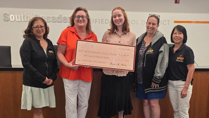 PHOTO: Hodis Learning & Music | The South Pasadenan | $1,500 Donation to SPEF