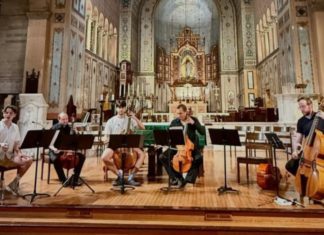 Tesserae Baroque Ensemble Opens Restoration Concerts’ 30th Anniversary Season in South Pasadena PHOTO: Restoration Concerts Committee | The South Pasadenan | Tesserae Baroque Ensemble Opens Restoration Concerts’ 30th Anniversary Season with Andrea Zomorodian in South Pasadena