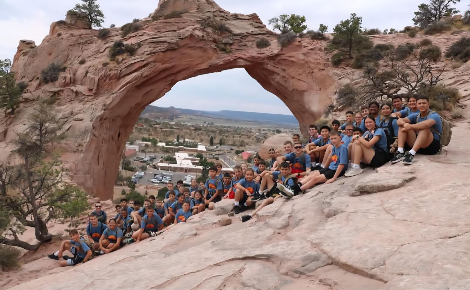 PHOTO: YoungMarines.org | The South Pasadenan | Young Marines honor the Navajo Code Talkers in Window Rock, Arizona as they hike to the top of this sacred formation in the Navajo Nation.