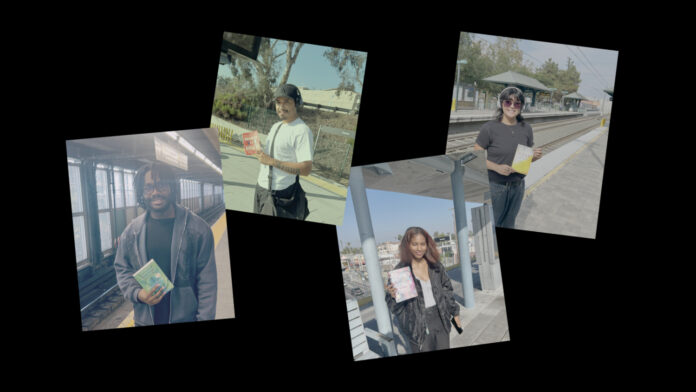 PHOTO: Metro Books | The South Pasadenan | Metro Books Volunteers Distribute Free Books to Transit Riders
