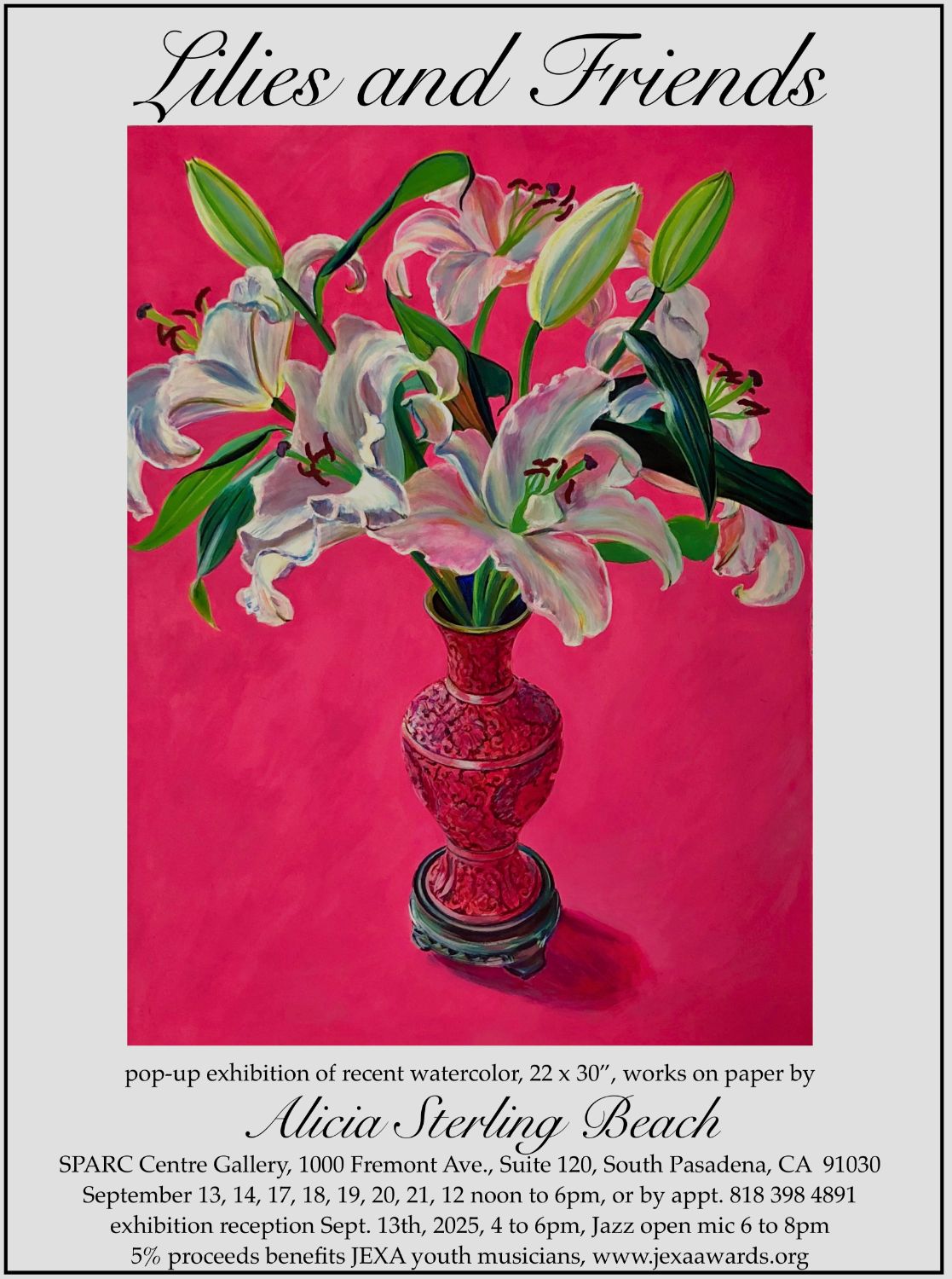 PHOTO: Alicia Sterling Beach | The South Pasadenan | Alicia Sterling Beach Brings ‘Lilies and Friends’ Exhibition to South Pasadena
