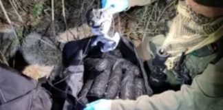 PHOTO: San Diego Sector Border Patrol | The South Pasadenan | Over $32,000 worth of methamphetamine (26.89 lbs) was recovered from duffle bags by San Diego Sector Border Patrol agents after they arrested a minor attempting to smuggle the drugs into the United States.